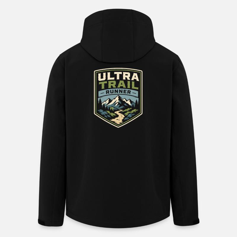 Coureur d’ultra-trail - Veste softshell homme en polyester recyclé Stanley/Stella - noir