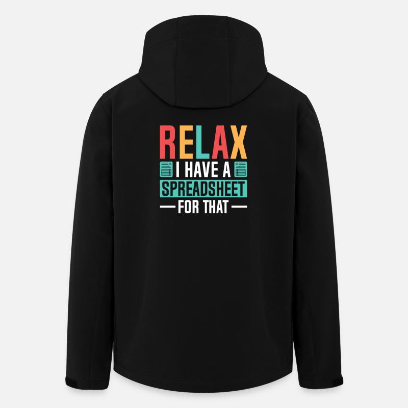 Relax: Spreadsheet Fun - Men’s Recycled Softshell Jacket by Stanley/Stella - black