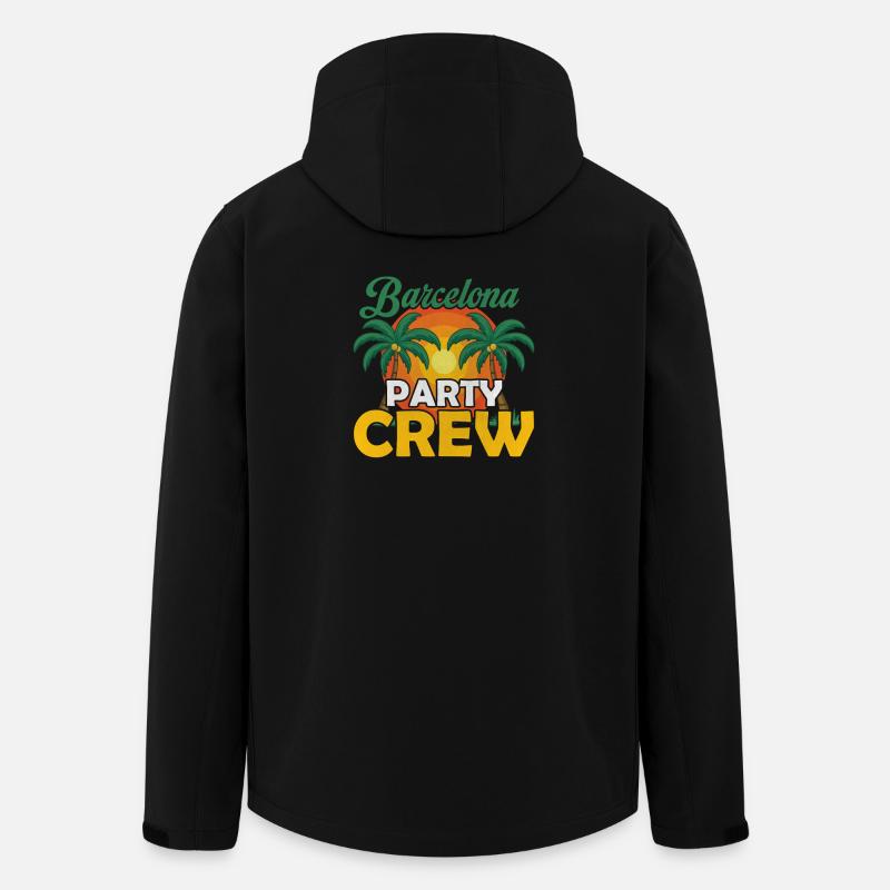 Barcelone Party Crew - Veste softshell homme en polyester recyclé Stanley/Stella - noir
