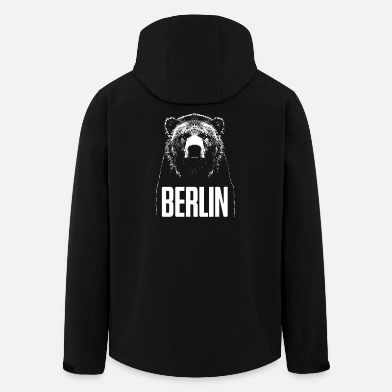  Berlin Bär - Recycelte Männer Softshell-Jacke von Stanley/Stella - Schwarz
