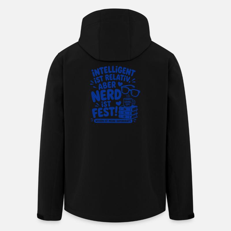 Intelligent Ist Relativ Nerd - Recycelte Männer Softshell-Jacke von Stanley/Stella - Schwarz
