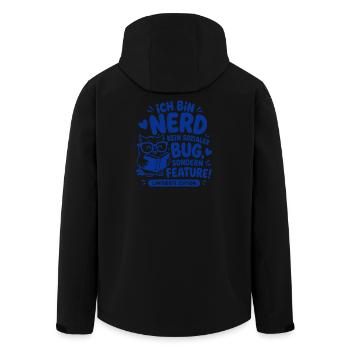 Nerd Feature Limitierte Edition - Recycelte Männer Softshell-Jacke von Stanley/Stella - Schwarz - Hinten - AI Model Male 185 light (185cm)