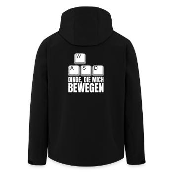 Dinge Die Mich Bewegen WASD PC Gamer - Recycelte Männer Softshell-Jacke von Stanley/Stella - Schwarz - Hinten - AI Model Male 185 light (185cm)