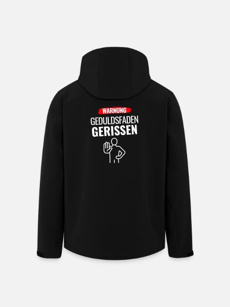 Warnung Geduldsfaden gerissen - Recycelte Männer Softshell-Jacke von Stanley/Stella - Schwarz