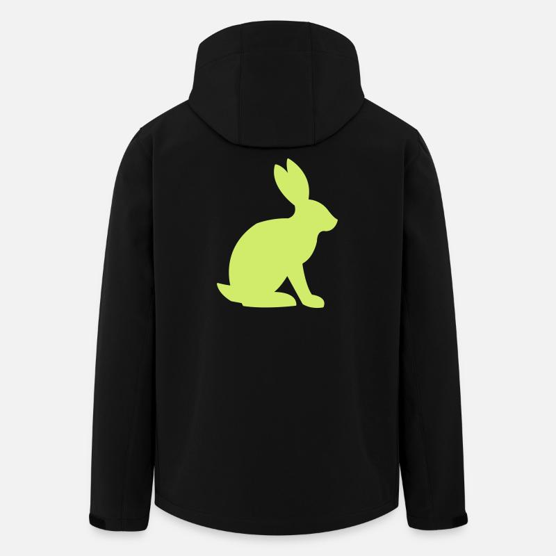 Silhouette de lapin - Veste softshell homme en polyester recyclé Stanley/Stella - noir