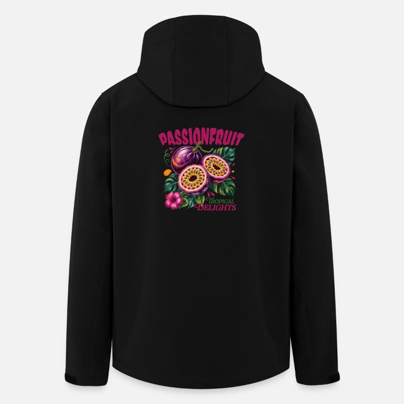 Passionsfrucht-Tropen - Recycelte Männer Softshell-Jacke von Stanley/Stella - Schwarz