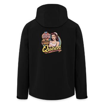 BBQ Queen Retro Grill Master Burger Party - Veste softshell homme en polyester recyclé Stanley/Stella - noir - Dos - AI Model Male 185 light (185cm)