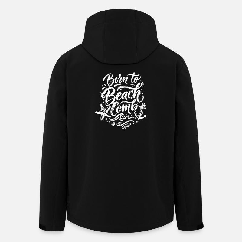 born to beach comb - Men’s Recycled Softshell Jacket by Stanley/Stella - black