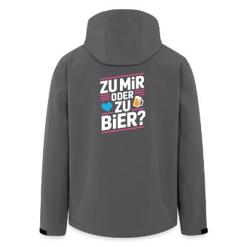 beer to me or to beer flirt single party malle - Men’s Recycled Softshell Jacket by Stanley/Stella - anthracite - Back - AI Model Male 185 light (185cm)