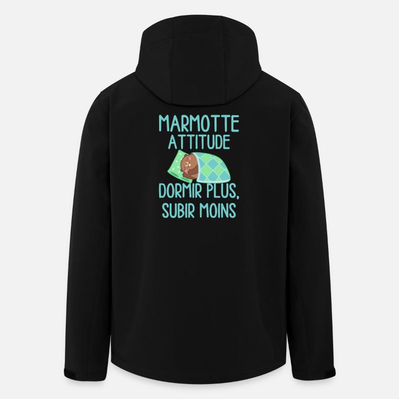 Marmotte Attitude Dormir Plus - Veste softshell homme en polyester recyclé Stanley/Stella - noir