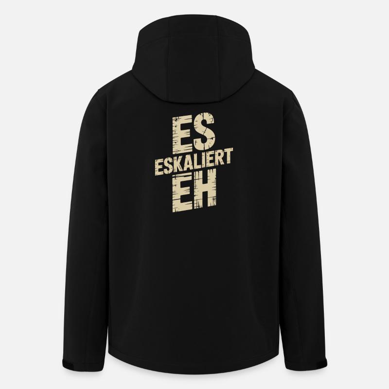 Es eskaliert EH – Distressed Text - Recycelte Männer Softshell-Jacke von Stanley/Stella - Schwarz