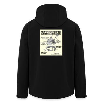 Aluhut Modell Bau - Recycelte Männer Softshell-Jacke von Stanley/Stella - Schwarz - Hinten - AI Model Male 185 light (185cm)