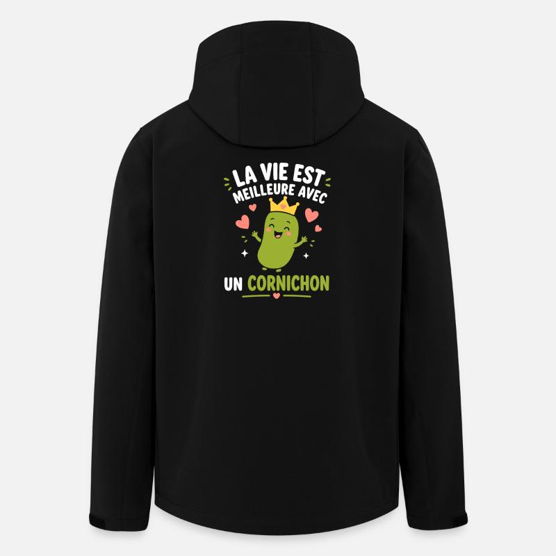 Cornichon - Veste softshell homme en polyester recyclé Stanley/Stella - noir
