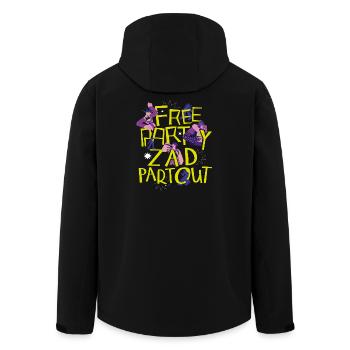Free party ZAD partout - Veste softshell homme en polyester recyclé Stanley/Stella - noir - Dos - AI Model Male 185 light (185cm)