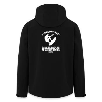J’ai obtenu mon diplôme Puis-je retourner au surf maintenant - Veste softshell homme en polyester recyclé Stanley/Stella - noir - Dos - AI Model Male 185 light (185cm)