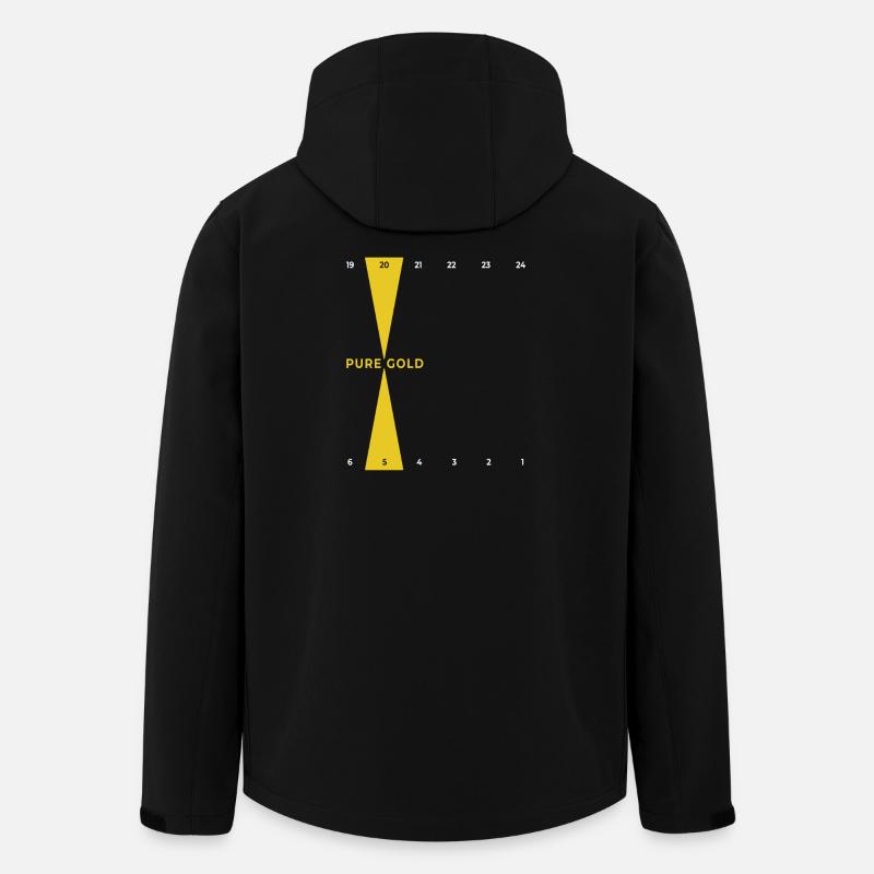 Backgammon | Reines Gold | Golden Point - Recycelte Männer Softshell-Jacke von Stanley/Stella - Schwarz