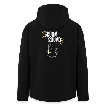 Sassy Groom Squad Matching - Men’s Recycled Softshell Jacket by Stanley/Stella - black - Back - AI Model Male 185 light (185cm)