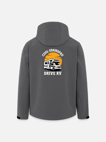 Cool Grandpas Drive RV - Men’s Recycled Softshell Jacket by Stanley/Stella - black