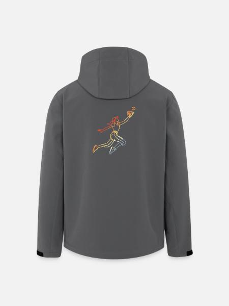 Sketch de joueuse de baseball - Veste softshell homme en polyester recyclé Stanley/Stella - noir