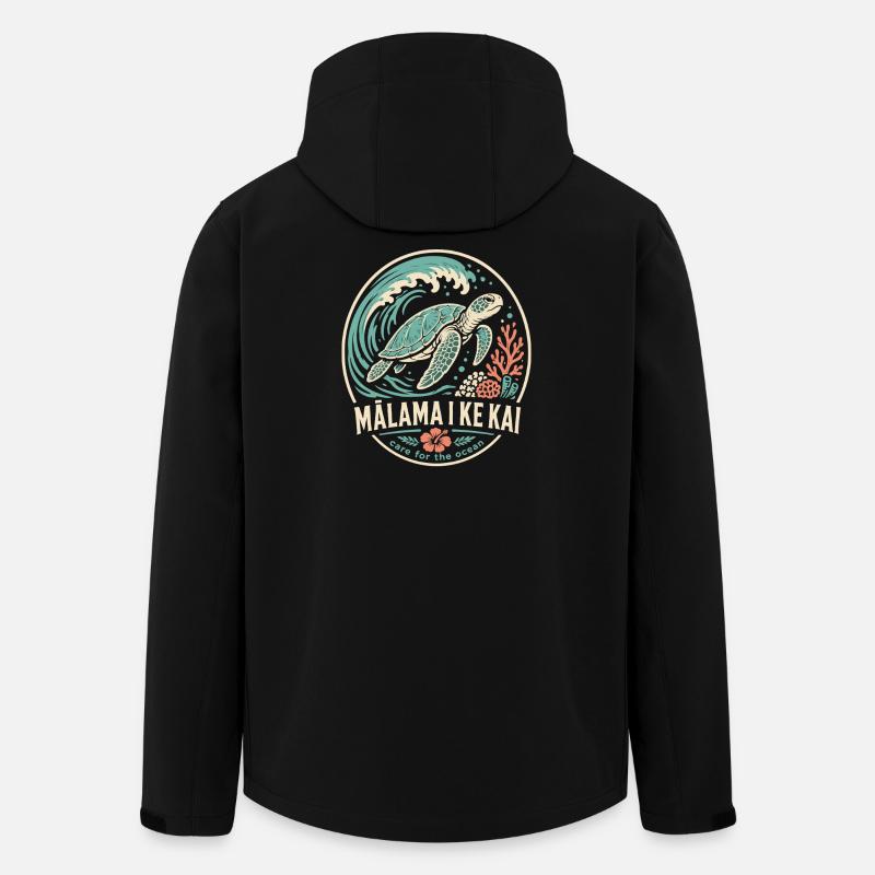 Malama I Ke Kai - Recycelte Männer Softshell-Jacke von Stanley/Stella - Schwarz