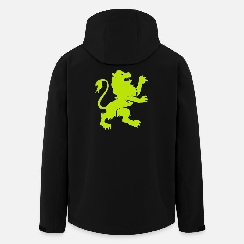 Leuchtender Löwe Silhouette - Recycelte Männer Softshell-Jacke von Stanley/Stella - Schwarz