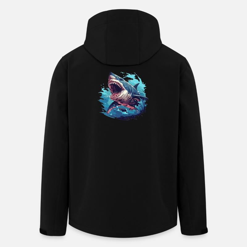 Haie Hai - Recycelte Männer Softshell-Jacke von Stanley/Stella - Schwarz