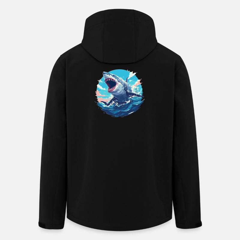 Sharks Shark - Men’s Recycled Softshell Jacket by Stanley/Stella - black