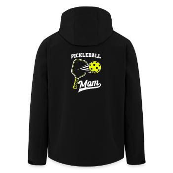 Maman de pickleball joueuse drôle de pickleball - Veste softshell homme en polyester recyclé Stanley/Stella - noir - Dos - AI Model Male 185 light (185cm)