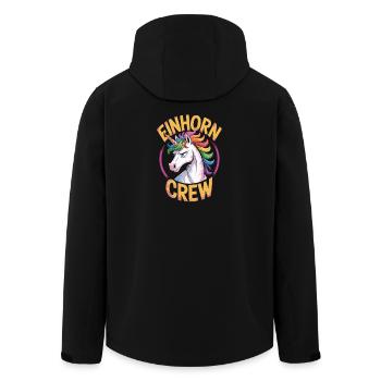  Einhorn Crew Regenbogen Einhorn Für Coole Unicorn - Recycelte Männer Softshell-Jacke von Stanley/Stella - Schwarz - Hinten - AI Model Male 185 light (185cm)