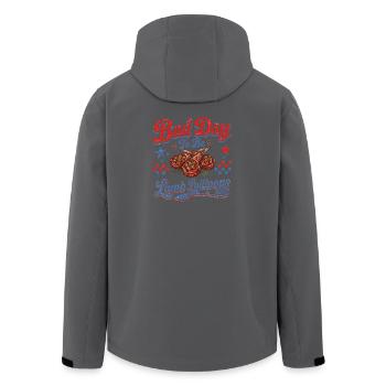 Mauvaise journée pour être des sucettes d’agneau Grill drôle au barbecue - Veste softshell homme en polyester recyclé Stanley/Stella - noir - Dos - AI Model Male 185 light (185cm)