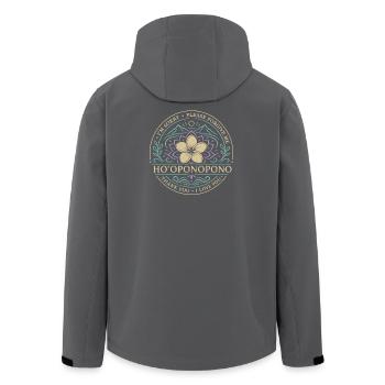 Hooponopono Healing - Men’s Recycled Softshell Jacket by Stanley/Stella - black - Back - AI Model Male 185 light (185cm)
