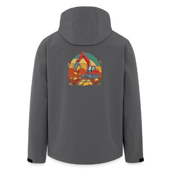 Bau-Taco Grabung - Recycelte Männer Softshell-Jacke von Stanley/Stella - Schwarz - Hinten - AI Model Male 185 light (185cm)