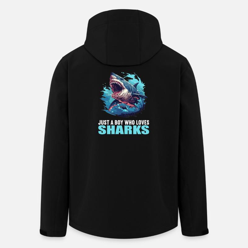 Requins Requin - Veste softshell homme en polyester recyclé Stanley/Stella - noir