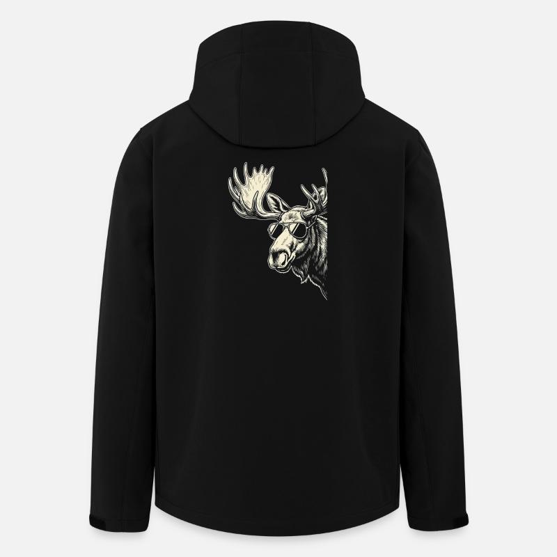 Mosses with Sunglasses Graphic - Men’s Recycled Softshell Jacket by Stanley/Stella - black