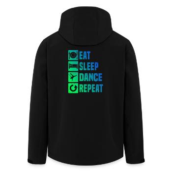 Gift idea for a breakdancer with street dance - Men’s Recycled Softshell Jacket by Stanley/Stella - black - Back - AI Model Male 185 light (185cm)