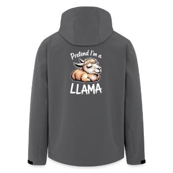 Lama Sprüche Lamas Lustiges Lama Geschenk - Recycelte Männer Softshell-Jacke von Stanley/Stella - Anthrazit - Hinten - AI Model Male 185 light (185cm)