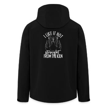 Artistes de la poterie J’aime ça Poterie chaude - Veste softshell homme en polyester recyclé Stanley/Stella - noir - Dos - AI Model Male 185 light (185cm)
