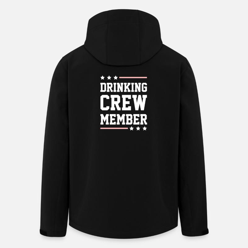 Drinking Crew - Men’s Recycled Softshell Jacket by Stanley/Stella - black