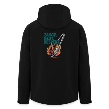  Zange Glut Respekt Grillen BBQ Flammen Kohle - Recycelte Männer Softshell-Jacke von Stanley/Stella - Schwarz - Hinten - AI Model Male 185 light (185cm)