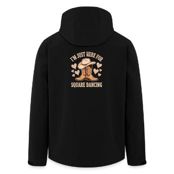 Square Dancing Square Dancer Gifts - Men’s Recycled Softshell Jacket by Stanley/Stella - black - Back - AI Model Male 185 light (185cm)