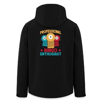 Bingo Game Professional Enthusiast Bingo - Men’s Recycled Softshell Jacket by Stanley/Stella - black - Back - AI Model Male 185 light (185cm)