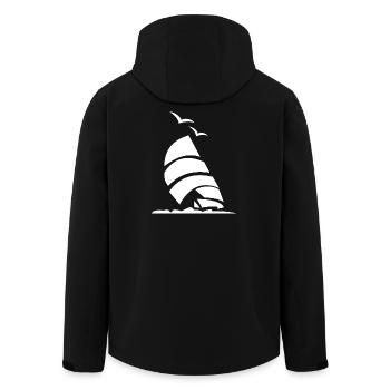 Segelboot Segler Kapitän - Recycelte Männer Softshell-Jacke von Stanley/Stella - Schwarz - Hinten - AI Model Male 185 light (185cm)