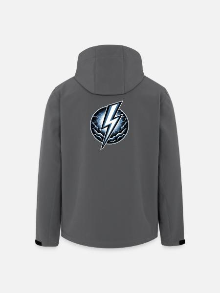 Blitz Blitzschlag Gewitter Strom Sturm - Recycelte Männer Softshell-Jacke von Stanley/Stella - Schwarz