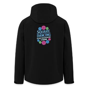 Cadeaux de danse carrée pour danse carrée - Veste softshell homme en polyester recyclé Stanley/Stella - noir - Dos - AI Model Male 185 light (185cm)