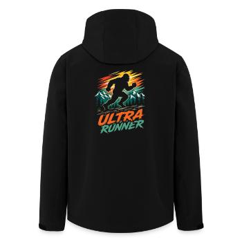 Ultra-Läufer - Recycelte Männer Softshell-Jacke von Stanley/Stella - Schwarz - Hinten - AI Model Male 185 light (185cm)
