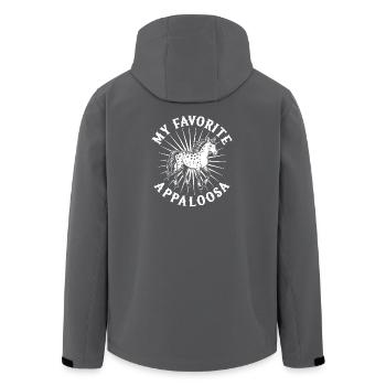 Cavalier de cheval de loisir Appaloosa Cheval d’équitation anglais - Veste softshell homme en polyester recyclé Stanley/Stella - noir - Dos - AI Model Male 185 light (185cm)