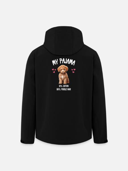 Süßer Pudel, Pyjama, Fluffiger Hund - Recycelte Männer Softshell-Jacke von Stanley/Stella - Schwarz