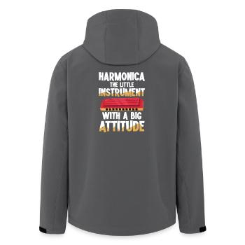 harmonica : le petit instrument avec un grand - Veste softshell homme en polyester recyclé Stanley/Stella - noir - Dos - AI Model Male 185 light (185cm)