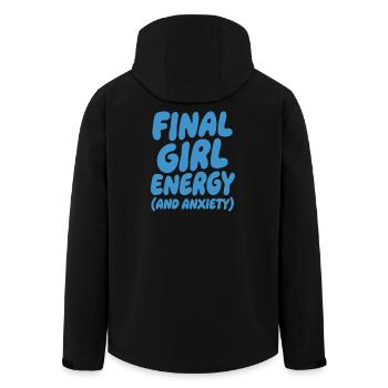 Final Girl Energy Funny Horror Quote - Recycelte Männer Softshell-Jacke von Stanley/Stella - Schwarz - Hinten - AI Model Male 185 light (185cm)