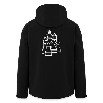 Chess Chess Pieces Chess Players - Men’s Recycled Softshell Jacket by Stanley/Stella - black - Back - AI Model Male 185 light (185cm)